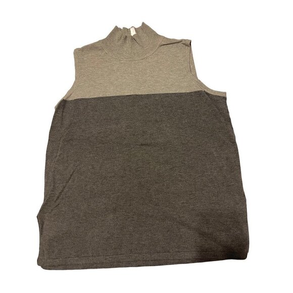 Wynee Layers Soft Yarn Colorblock High Neck Sleeveless Tunic Size XL - Picture 1 of 11